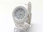 CRYSTAL CASE AND DIAL ACRYL BAND WATCH