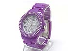 CRYSTAL CASE AND DIAL ACRYL BAND WATCH 