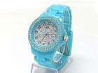 CRYSTAL CASE AND DIAL ACRYL BAND WATCH 