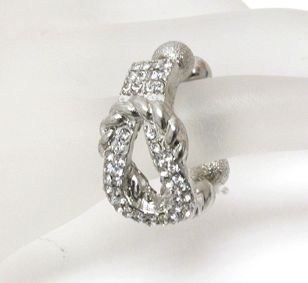 CRYSTAL DECO KNOT STRETCH RING
