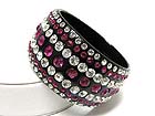 CRYSTAL STUD LARGE ACRYLIC BANGLE BRACELET