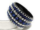 CRYSTAL STUD LARGE ACRYLIC BANGLE BRACELET