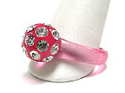 CRYSTAL STUD ROUND ACRYL BALL FASHION RING