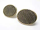 TEXTURED WIDE OVAL EARRING