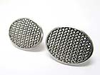 TEXTURED WIDE OVAL EARRING