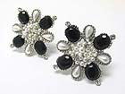 CRYSTAL STUD PEARL FLOWER EARRING