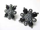 CRYSTAL STUD PEARL FLOWER EARRING