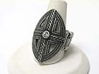 CRYSTAL STUD TEXTURED STRETCH RING