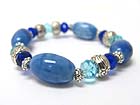 CERAMIC STONE AND GLASS BEADS STRTCH BRACELET