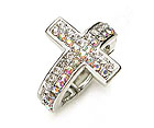 CRYSTAL CROSS STRETCH RING