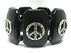 PEACE THEME ACRYL BAR STRETCH BRACERET