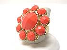 FACET ACRYL FLOWER STRETCH RING