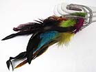18 INCH SUPER LONG MULTI FEATHER AND RHINESTONE  LINE HAIR EXTENSION