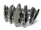 BURNISH METAL LINK STRETCH BRACELET