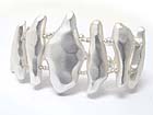 BURNISH METAL LINK STRETCH BRACELET
