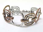 BURNISH METAL HOOP LINK STRETCH BRACELET