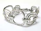 BURNISH METAL HOOP LINK STRETCH BRACELET
