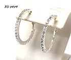 30 MM RHINESTONE HOOP EARRING