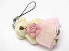 STUFFED BEAR CELL PHONE DANGLE