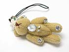 STUFFED BEAR CELL PHONE DANGLE