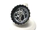 BOTTLE CAP ART CROSS DECO STRETCH RING