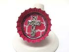 BOTTLE CAP ART CROSS DECO STRETCH RING