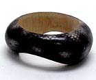 SNAKE SKIN PRINT WOOD BANGLE BRACELET