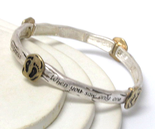 CHRISTIAN THEME MESSAGE STRETCH BRACELET AND PAPER BOOKMARK