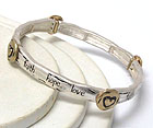 CHRISTIAN THEME MESSAGE STRETCH BRACELET AND PAPER BOOKMARK