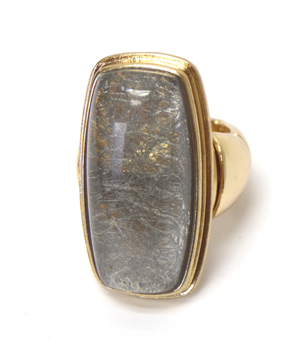 LONG FINGER FORMICA STONE STRETCH RING