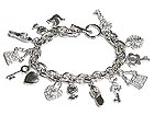 Wholesale Costume Jewelry - CRYSTAL HEART - BAG - KEY - FLIPFLOP CHARM BRACELET - NICKEL FREE