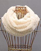 FUZZY SNOOD WINTER SCARF