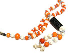 DYED WOOD BEADS NECKLACE