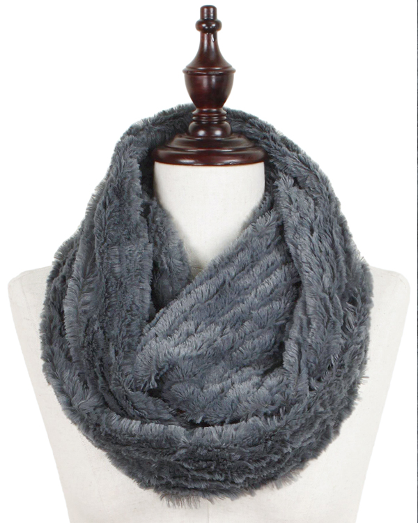 FUR 100% POLYESTER INFINITY SCARF