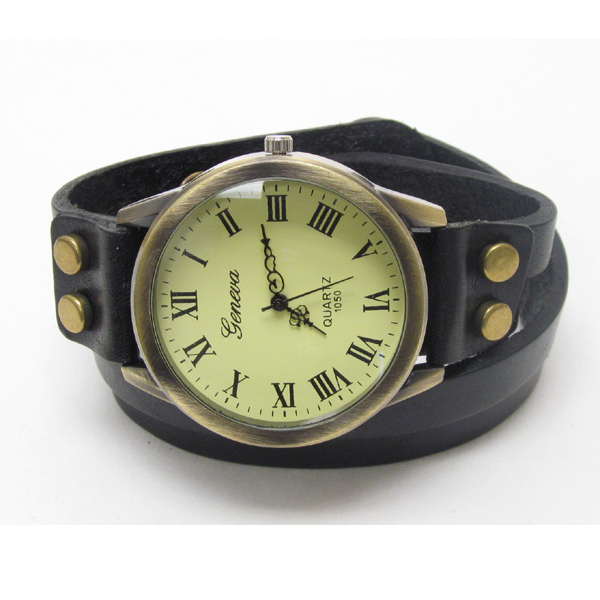 VINTAGE STYLE GENUINE LEATHER BAND WRAP WATCH - DIESEL INSPIRED