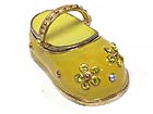 CRYSTAL DECO BABY SHOE JEWELRY BOX