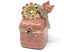 CRYSTAL FLOWER AND HUMMINGBIRD JEWELRY BOX 