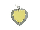 GENUINE 925 Sterling Silver HEART SHAPED CUBIC ZIRCONIA STONE PENDANT