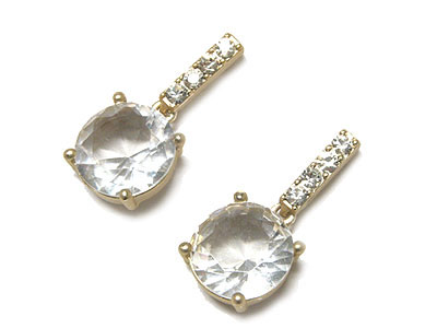 CRYSTAL AND GLASS DROP EARRING