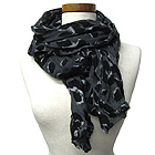 100% POLYESTER LEOPARD ANIMAL SCARF