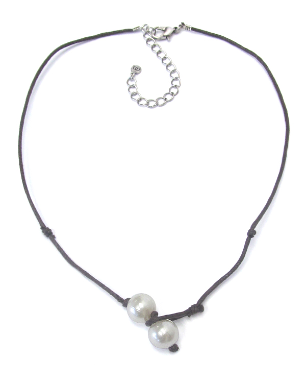FRESHWATER PEARL CORD NECKLACE