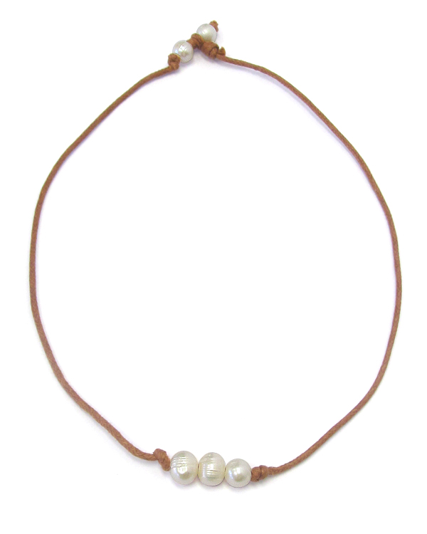 FRESHWATER PEARL CORD NECKLACE