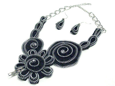 Shop Fashion Jewelry on N11293bk 106105 Wholesale Fashion Jewelry Zipper Art Flower Fashion