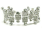 RHINESTONE BAR LINK STRETCH BRACELET