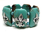 FLEUR DE LIS THEME ACRYL BAR STRETCH BRACERET