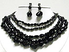MULTI ROW MULTI BEADS NECKLACE SET