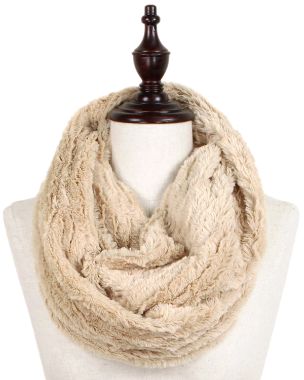 FUR 100% POLYESTER INFINITY SCARF