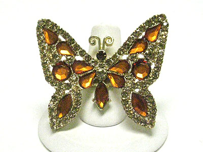 Crystal Wholesale Jewelry on N1053br 101430 Wholesale Costume Jewelry Crystal Butterfly Stretch