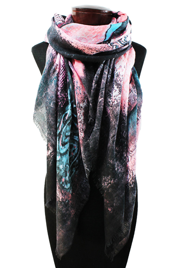 WATERCOLOR ABSTRACT SCARF