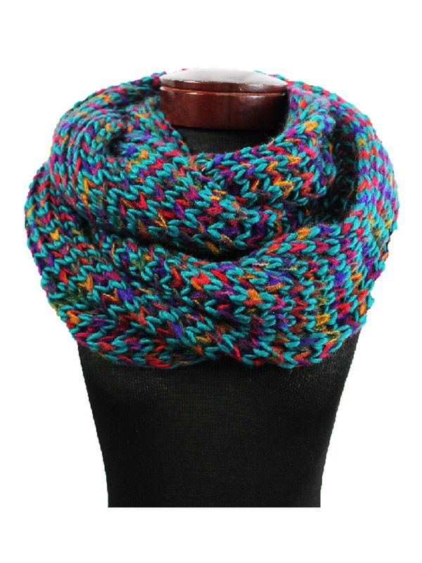 MULTI COLOR KNIT INFINITY SCARF